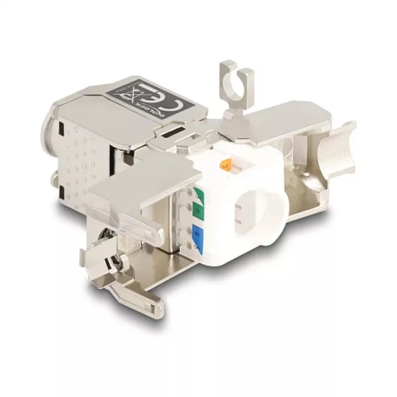 Netzwerkkabel-Koppler DeLOCK 88198 LSA auf LSA Cat.6A STP 31,6 mm Edelstahl