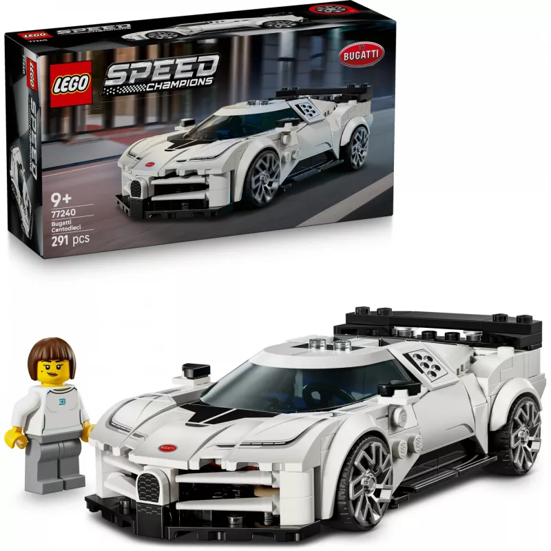 LEGO Konstruktionsspielzeug-Set Bugatti Centodieci Speed Champions 77240 – 291 Teile, 1 Minifigur, ab 9 Jahren