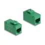Keystone-Modul DELOCK 90640 — flacher RJ-45-Einsatz, grün, 16,2×30×20,5 mm