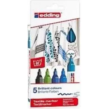 Marker-Set Edding 4500 — 5 Stück, Rundspitze, mehrfarbig