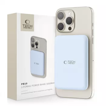 Tragbare Powerbank TECH-PROTECT PB10 LIFEMAG 5000mAh Blau