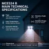 LED-Wandleuchte MACLEAN MCE524 mit PIR-Bewegungsmelder, Modell MCE524 B