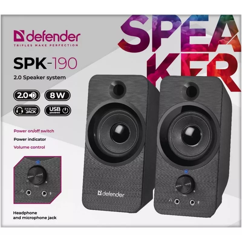 DEFENDER SPK-190 2.0 8W USB-LAUTSPRECHER