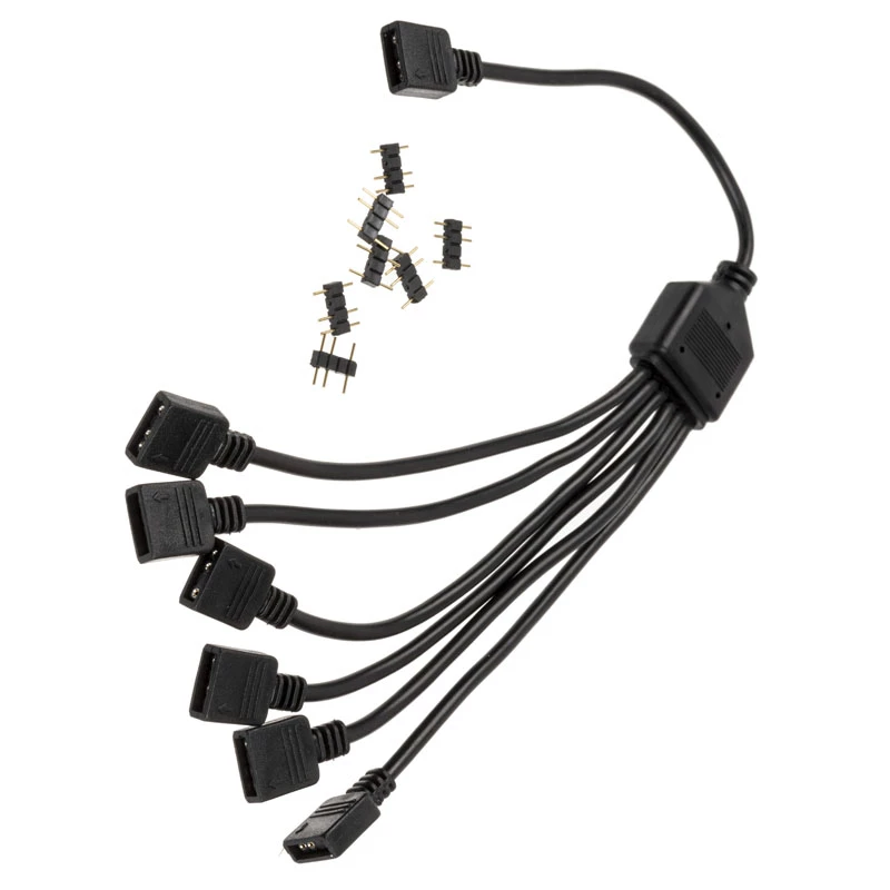RGB splitter Kabel EK Water Blocks EK-D-RGB 6-Fach D-RGB Splitterkabel