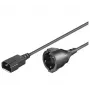 Microconnect PE130100 Stromkabel Schwarz 1 m C14-Kupplung
