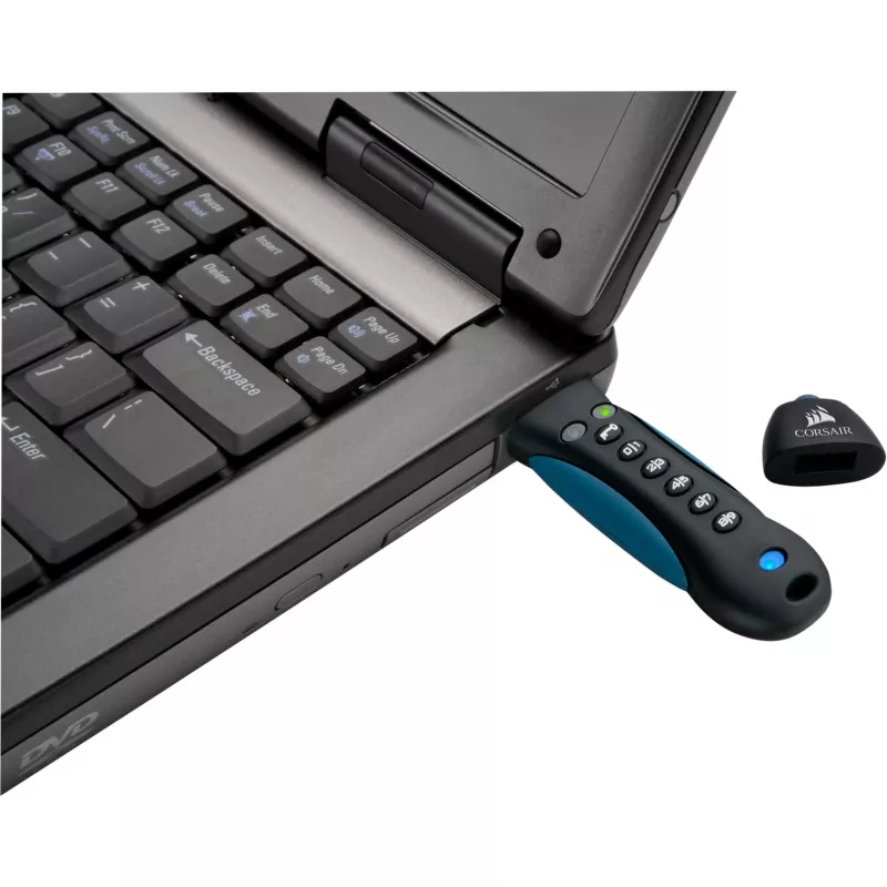 CORSAIR Flash Padlock 3 128 GB sicherer USB 3.0 Flash-Laufwerk mit Tastenfeld sichere 256-Bit-Hardware-AES-Verschlüsselung