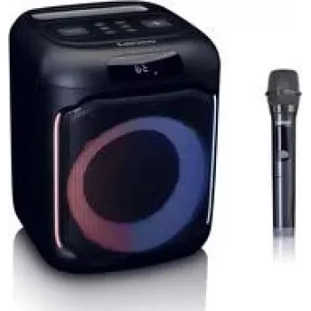 Tragbarer Bluetooth-Lautsprecher Lenco PA-101BK mit Beleuchtung und Mikrofon