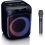 Tragbarer Bluetooth-Lautsprecher Lenco PA-101BK mit Beleuchtung und Mikrofon