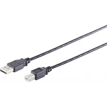 USB 2.0 Kabel ShiverPeaks 13-23025 — USB A auf USB B, 1 m, schwarz