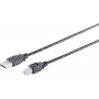 USB 2.0 Kabel ShiverPeaks 13-23025 — USB A auf USB B, 1 m, schwarz