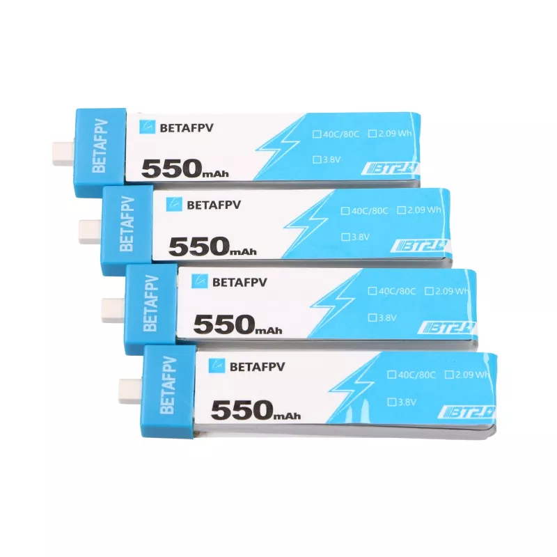 BetaFPV BT2.0 1S Drohnen-Akku-Set 4-Pack, 550mAh, 3,8V