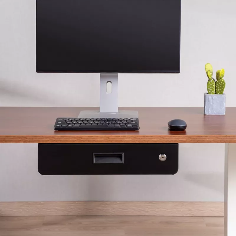 Schreibtischschublade MACLEAN MC-461 ergonomisches kompaktes Design, einfache Montage, Untertisch-Zubehör