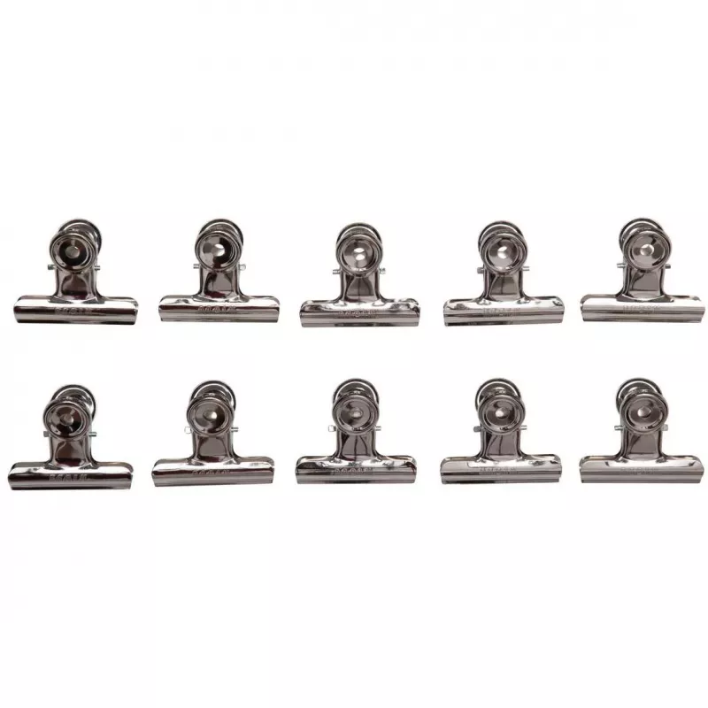 MAUL Klammer aus Metall, Farbe: Nickel, Breite: 50 mm Klemmweite: 20 mm, SB-Verpackung (21750-96)