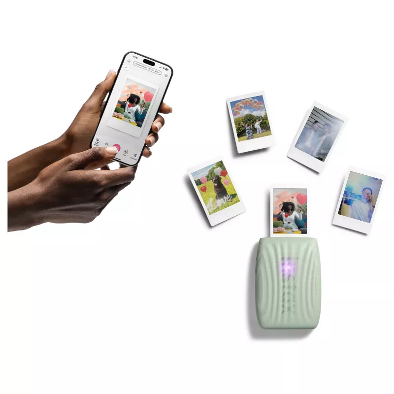 Sofortbilddrucker Fujifilm Instax Mini Link3 Sage Grün — 800×600 DPI, druckt 6,2×4,6 cm, Bluetooth, 0,21 kg