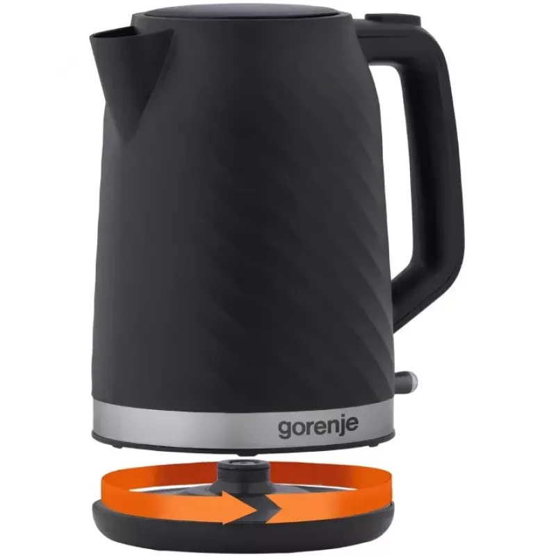 Gorenje K17SPB Wasserkocher, elektrisch, Fassungsvermögen 1,7 L, Leistung 2200 W, Schwarz | Gorenje