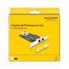 DeLOCK 81261 PCI Express x2 Netzwerkkarte, 2 x RJ45 5 Gigabit LAN