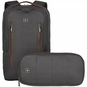 WENGER City Upgrade 40,64cm 16Zoll Laptop-Rucksack mit Umhängetasche Grau