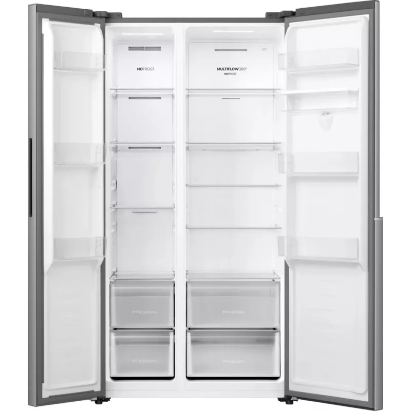 Gorenje HZF55082 NRS917E41XWD G400, Freistehend, Amerikanische Tür, Grau, 2 Tür(en), Touch, LED