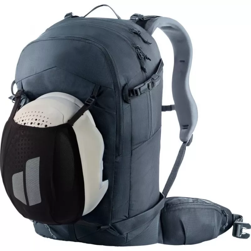 Rucksack DEUTER Freerider Pro 34+ — technischer Freeride-Skitourenrucksack, 34 L, schwarz, Helmhalterung, Hüftgurt