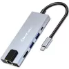 USB-C Hub QOLTEC 53795 5-in-1 mit 100W PD, 2×USB-A, HDMI 4K, RJ45