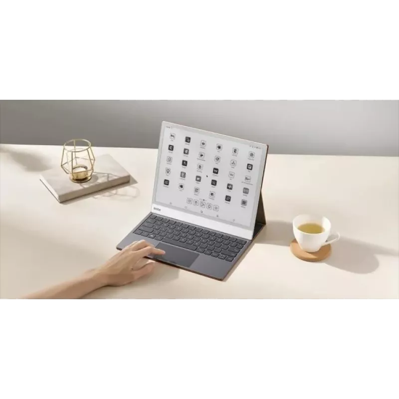 Tastatur-Case für Onyx Boox Note Max und Tab X C — braune Schutzfolie mit integrierter Tastatur