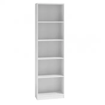 Büro-Bücherregal Topeshop R40 BIEL 5 Regalböden Weiß