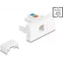 DELOCK Easy 45 Modul RJ12 Buchse LSA UTP Weiß 90897 – RJ12 Keystone-Modul, LSA-Anschluss, UTP