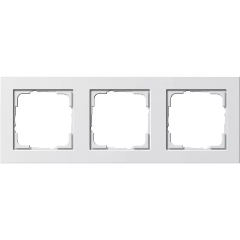 Abdeckplatte Gira E2 Weiß – Thermoplast, schraubenloses Design, 80,8×223,4×9,3 mm
