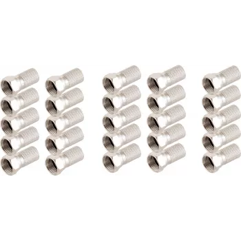 F-Stecker ShiverPeaks 85010-R-SET25, geschraubter Großmutter-Stecker, Set mit 25 Stück