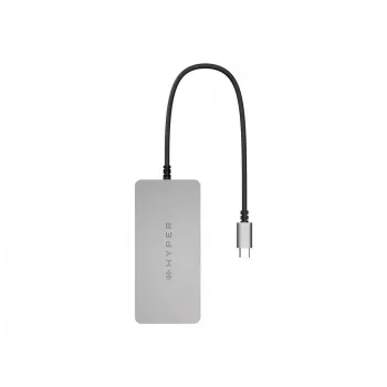 HYPER HDMB2 Interface Hub USB 3.2 Gen 1 (3.1 Gen 1) Type-C 5000 Mbit/s Edelstahl