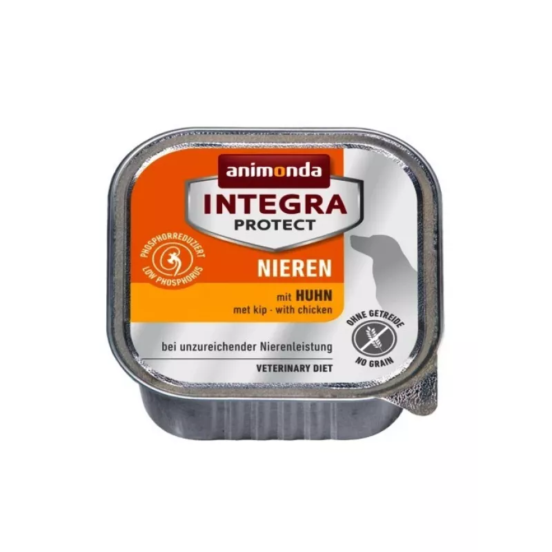 Nassfutter für Hunde animonda Integra Protect Nieren mit Huhn 150 g — für erwachsene Hunde, Nierenunterstützung, getreide- und glutenfrei