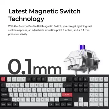 Mechanische Tastatur Keychron Q6H-M1 Wireless RGB Carbon Schwarz