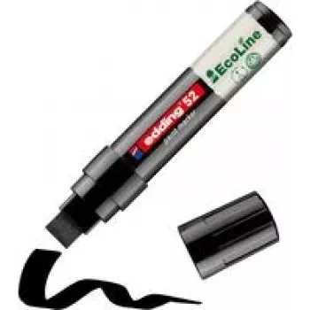 Marker Edding 52 EcoLine Schwarz Spitze 4,0–15,0 mm, schwarze Tinte, nachfüllbarer Schaft