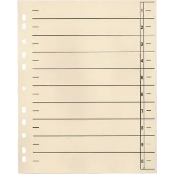 Trennblätter Soennecken 121009220 24×30 cm, 190 g/m², 11-fach gelocht