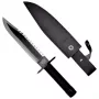 Feststehendes Survival-Messer Filmklassiker Rambo I CC-H1 – 360 mm gesamt, 225 mm gezahnte Stahlklinge, schwarze Lederscheide