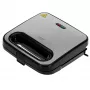 Sandwichmaker Adler AD 3076 — 1000 W kompakter Tisch-Sandwichmaker, schwarz/silber