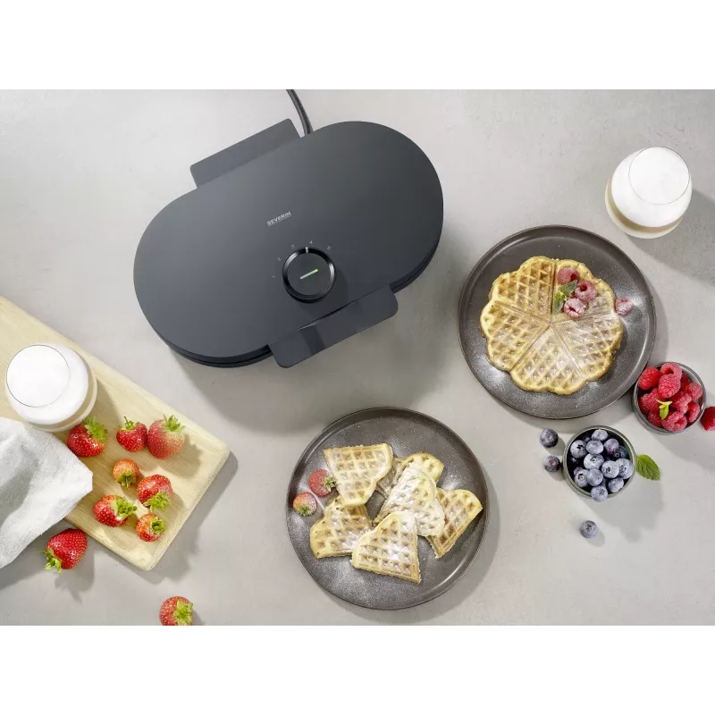 Waffeleisen Severin WA 2118 2 Waffeln 1200 W Schwarz