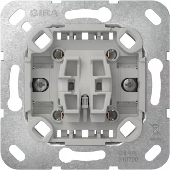 gira Wippschalter-Kreuzmodul 310700 für Mehrfachschaltung, elektrisches Steuereinsatz für Innenräume