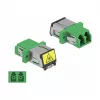 Optical Fiber Coupler DeLOCK 86897 LC Duplex female to LC Duplex female Single-mode Grün