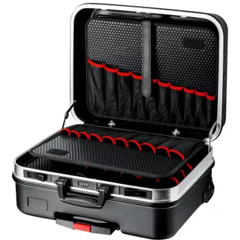 Knipex BIG Basic Move Werkzeugkoffer aus Acrylnitril-Butadien-Styrol (ABS), Aluminium Schwarz