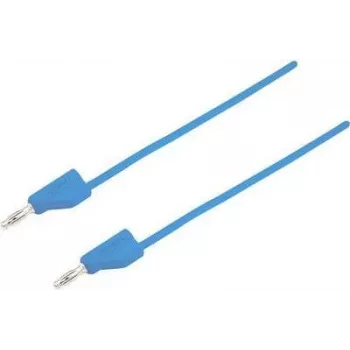 VOLTCRAFT Prüfleitung [Stecker 4 mm - Stecker 4 mm] 0,25 m Blau MSB-300 (MSB-300-0.25-BL)