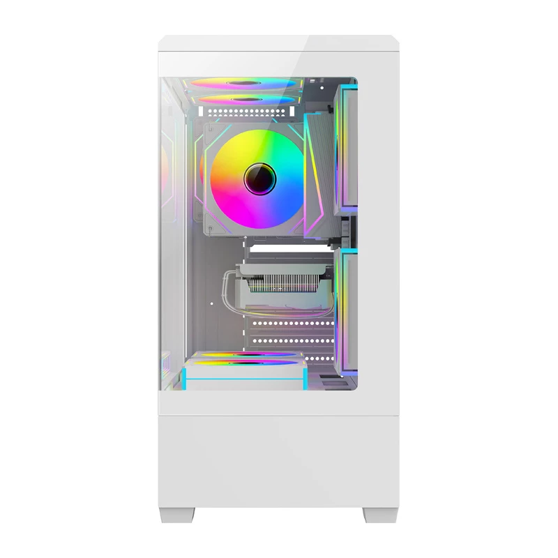 Computergehäuse DarkFlash C365 (weiß) mit 5 Lüftern