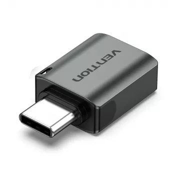 Vention USB-C-Stecker auf USB 3.0-Buchse OTG-Adapter Grau Aluminiumlegierung Typ