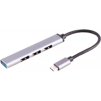 USB-C Hub ShiverPeaks 13-50002 — 4× USB-A 3.0 schlank-Adapter für USB-C-Anschlüsse