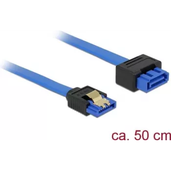SATA-Kabel DeLOCK 84973 0,5 m SATA 7‑polig Schwarz Blau