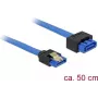 SATA-Kabel DeLOCK 84973 0,5 m SATA 7‑polig Schwarz Blau
