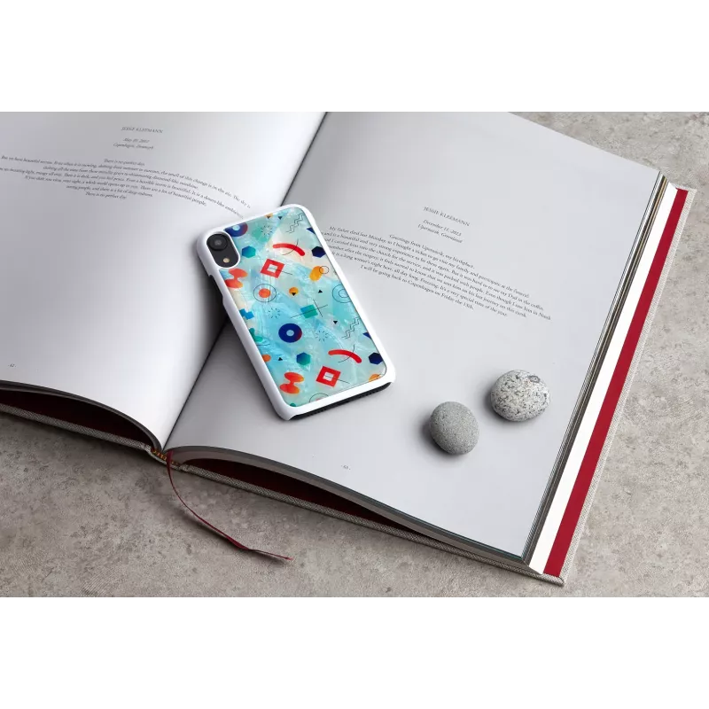 Smartphone-Hülle iKins für iPhone XR — weiße Poppin Rock Schutzhülle