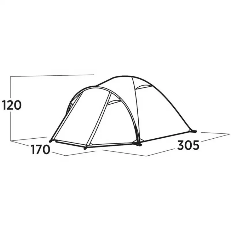 Easy Camp Setesdal 3 grünes Kuppel-/Igluzelt