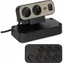 Power Extension Brennenstuhl 1153580210 2m 9 AC Outlets Indoor Schwarz Silber