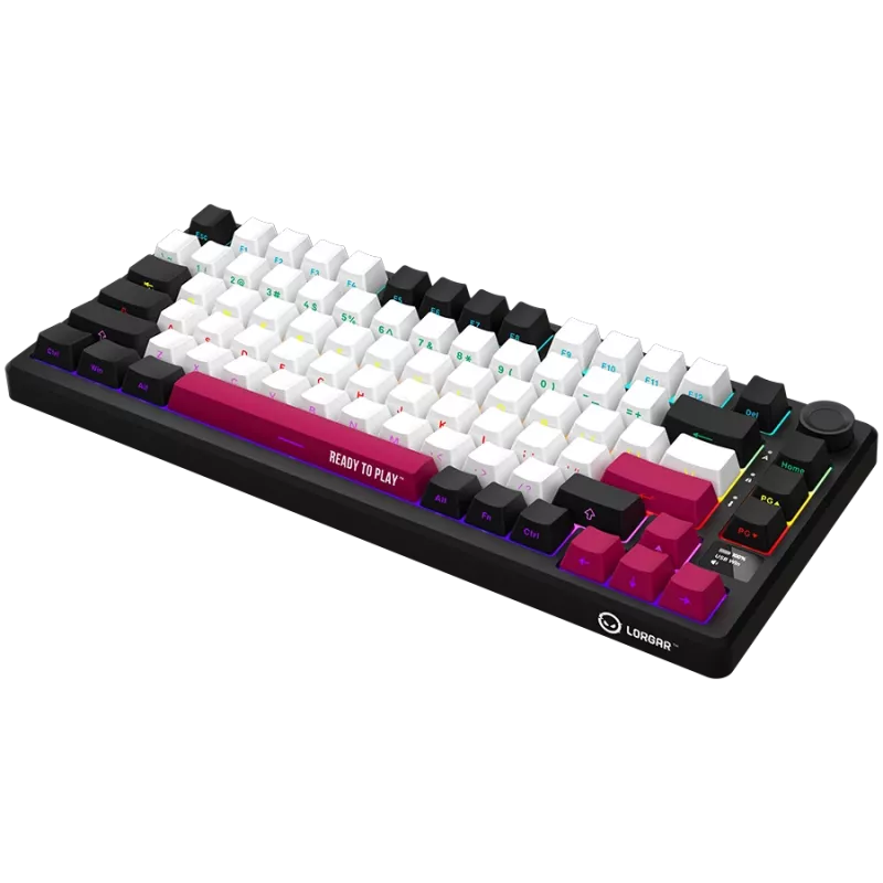 Mechanische Gaming-Tastatur LORGAR KBP7075W — kabellos, Schwarz, Red Switches, EN-Layout